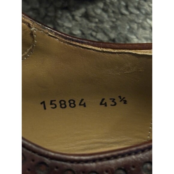 Magnanni Wingtip Oxford Shoes Brown Leather Men’s Size 43.5 US 10.5 15884